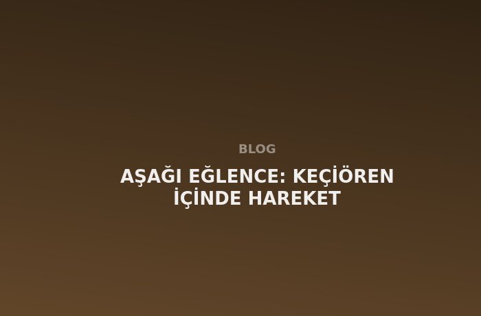 Aşağı Eğlence: Keçiören İçinde Hareket